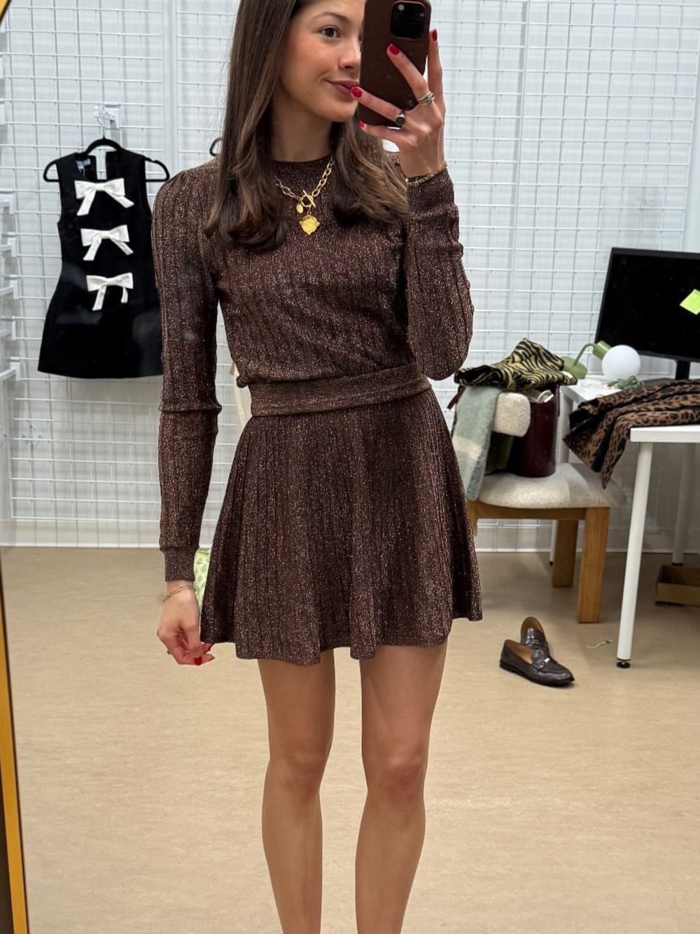 Tuckernuck Hyacinth House Bronze Shimmer Skirt & Top